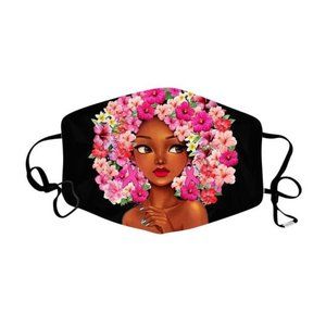 Black Girl (Breast Cancer Awareness) Face Covers